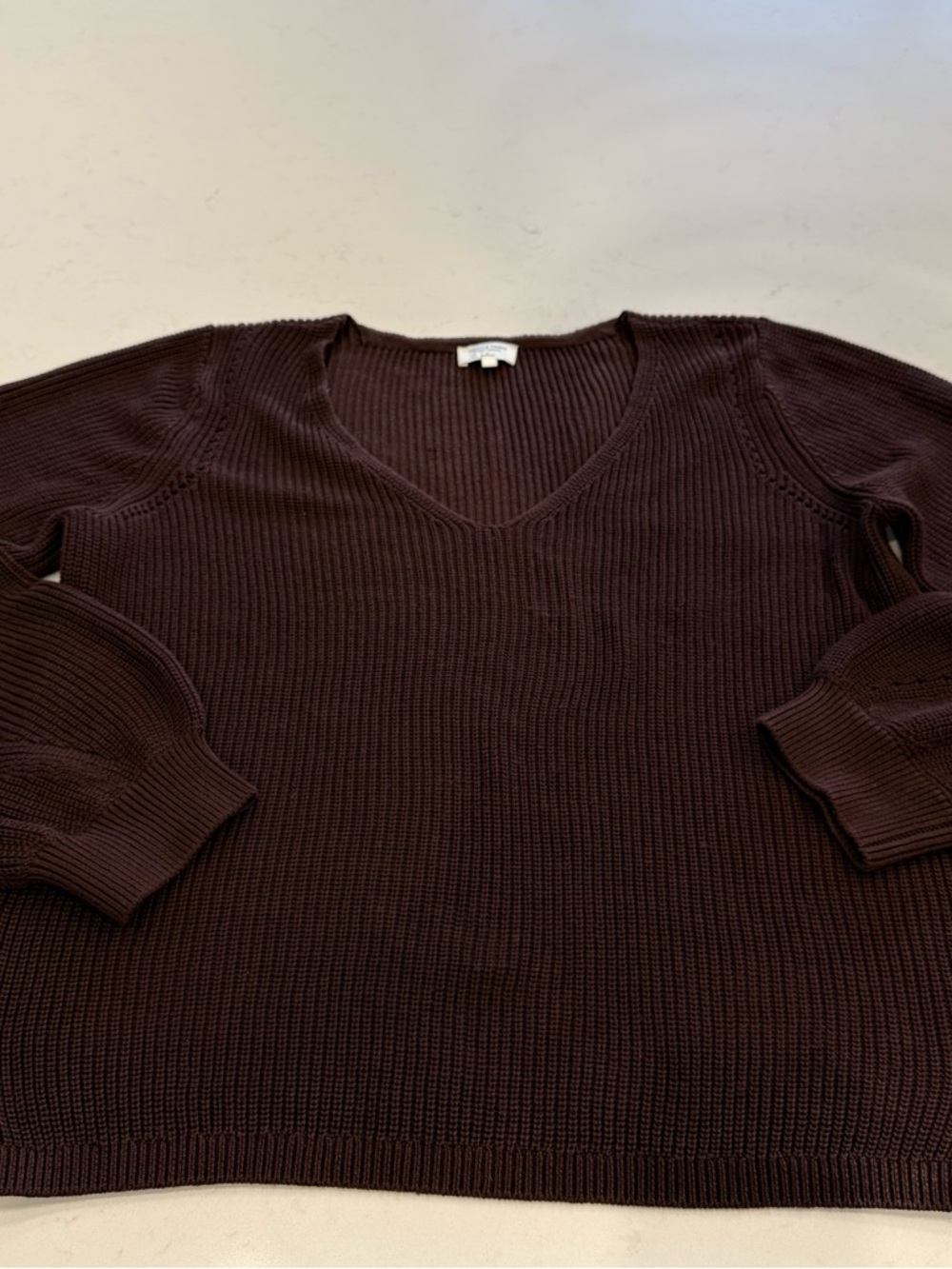 Gentle Fawn V-Neck Sweater in Deep Brown